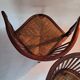 Paire de fauteuils d'angle paillés Jungerstil en acajou 1900.