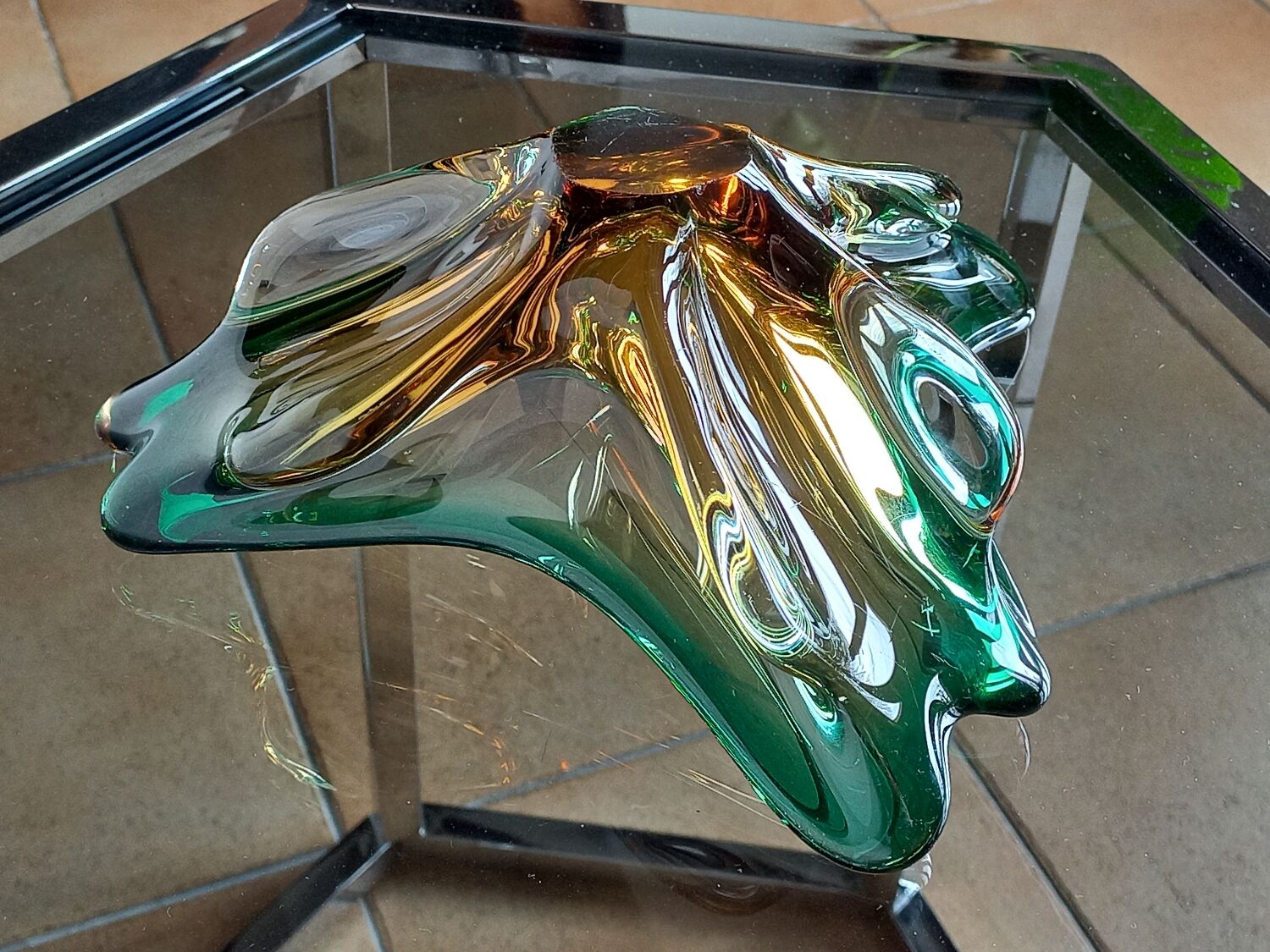 Centerpiece cutter, glass design Murano Sommerso