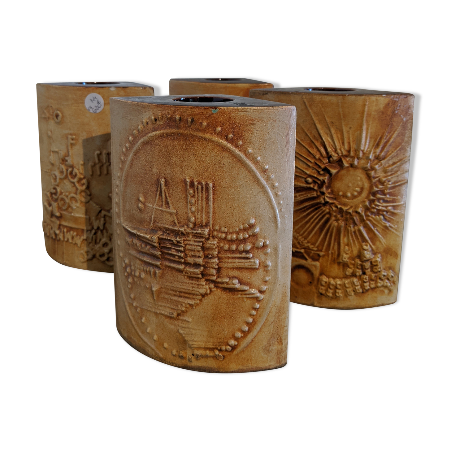 Series of four ceramic vases