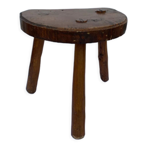 tabouret brutaliste vintage