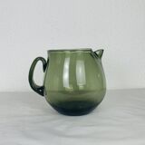 Vintage 60s smoked glass pitcher