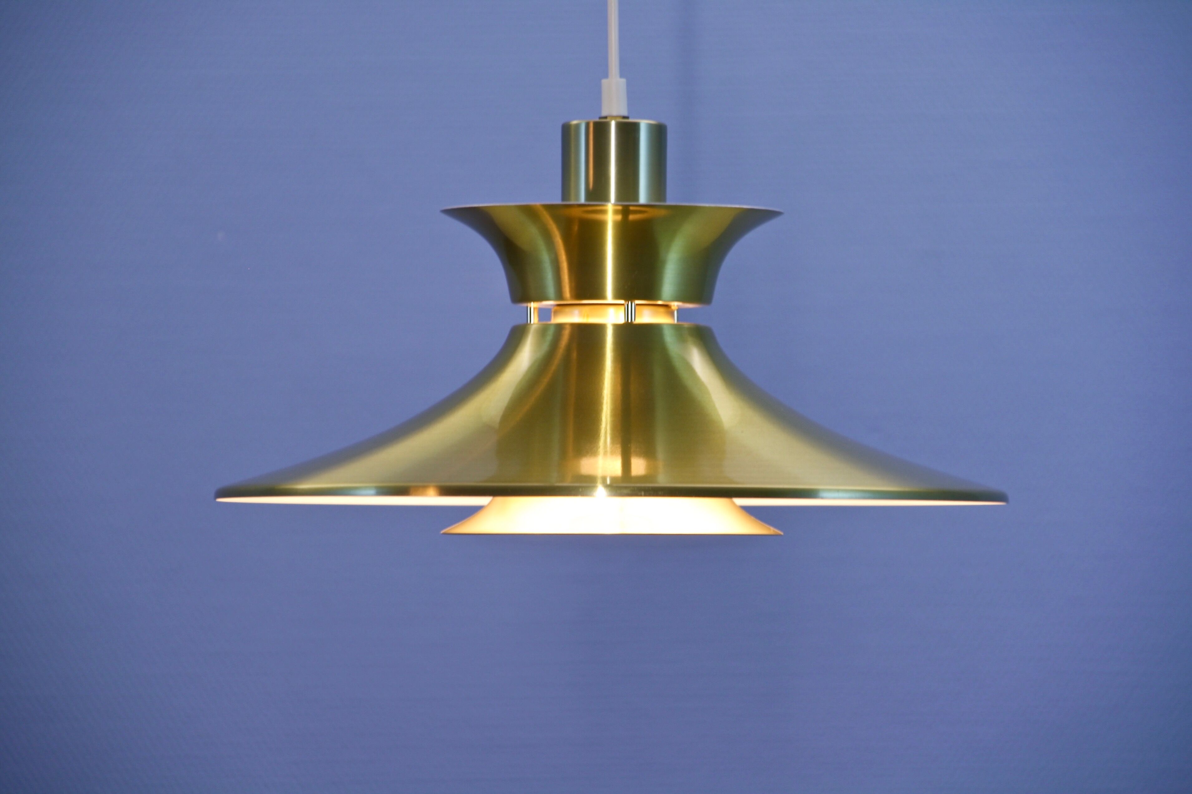Danish hanging lamp in brass, 1970s