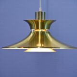 Lampe suspendue danoise en laiton, années 1970