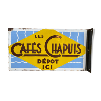 Enamelled advertising sign "café chapuis"