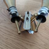 Double brass and plexiglass wall lamp Maison Lunel