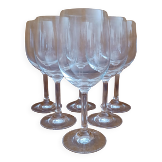 6 large crystal balloon glasses