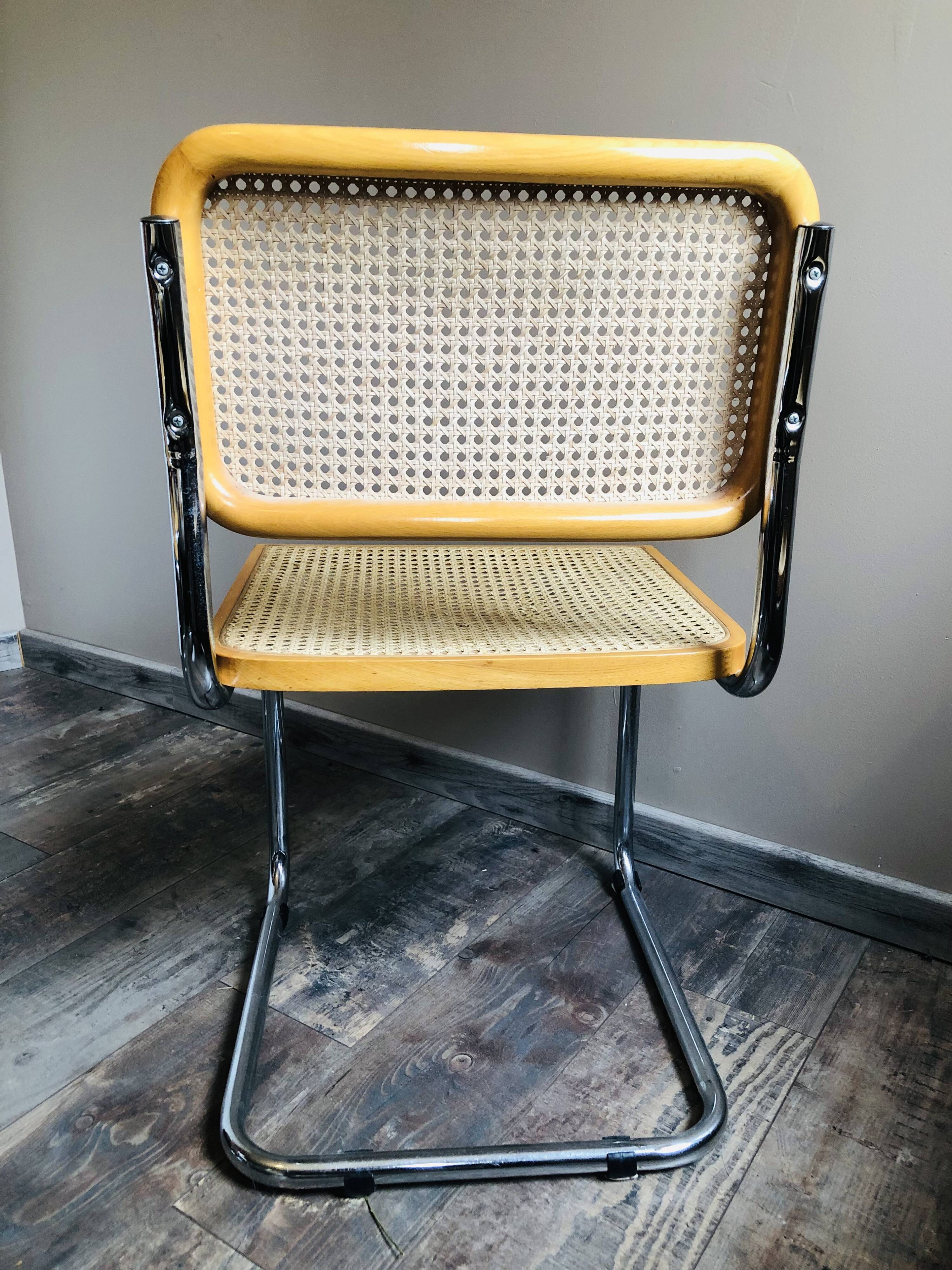 6 chaises B32  de Marcel Breuer - fabrication italienne