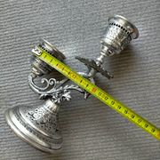 Two-arm metal candlestick