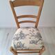Chaise de campagne en toile de Jouy bleu