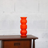 Vintage orange bubble vase 70s