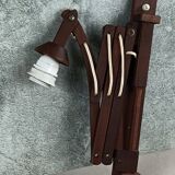 Scandinavian teak accordion lamp 1960