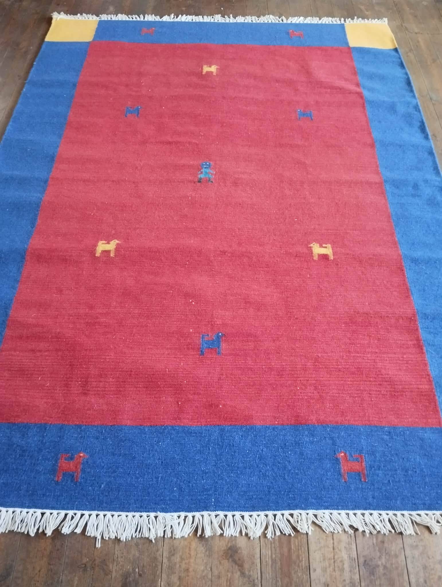 Handmade Indo Gabbeh rug 233x171cm
