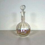 Round iridescent glass carafe, 20th century