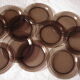 Lot 12 plates Vereco Glass soaked brown vintage brown