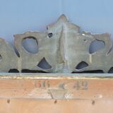 Glass or golden mirror of old fireplace 67x100cm pediment with chimeras