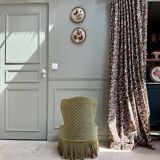 Fauteuil crapaud en velours vert