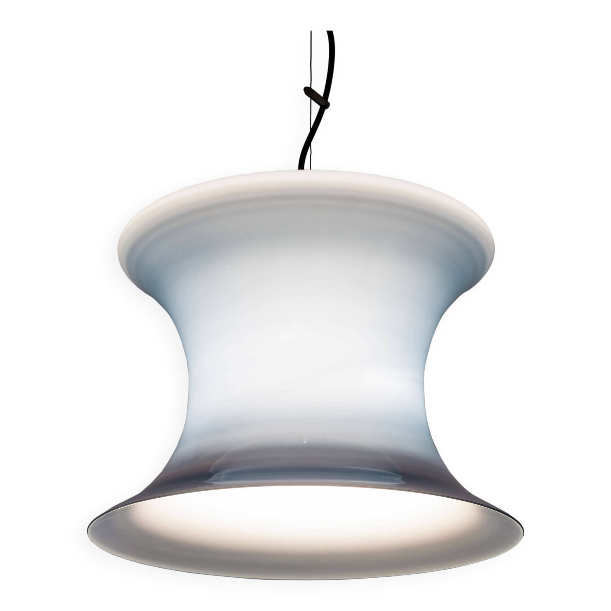 Opaline pendant lamp - Murano glass - Luciano Vistosi