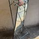 Coat rack with mirror in metal Memphis style (1980s)