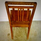 "Reconstruction" chairs 40/50 in oak and trompe l'oeil canning