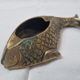 Brass fish ashtray