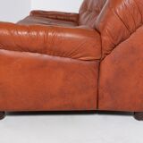 Mid-century leather sofa from the 1960s, Italy