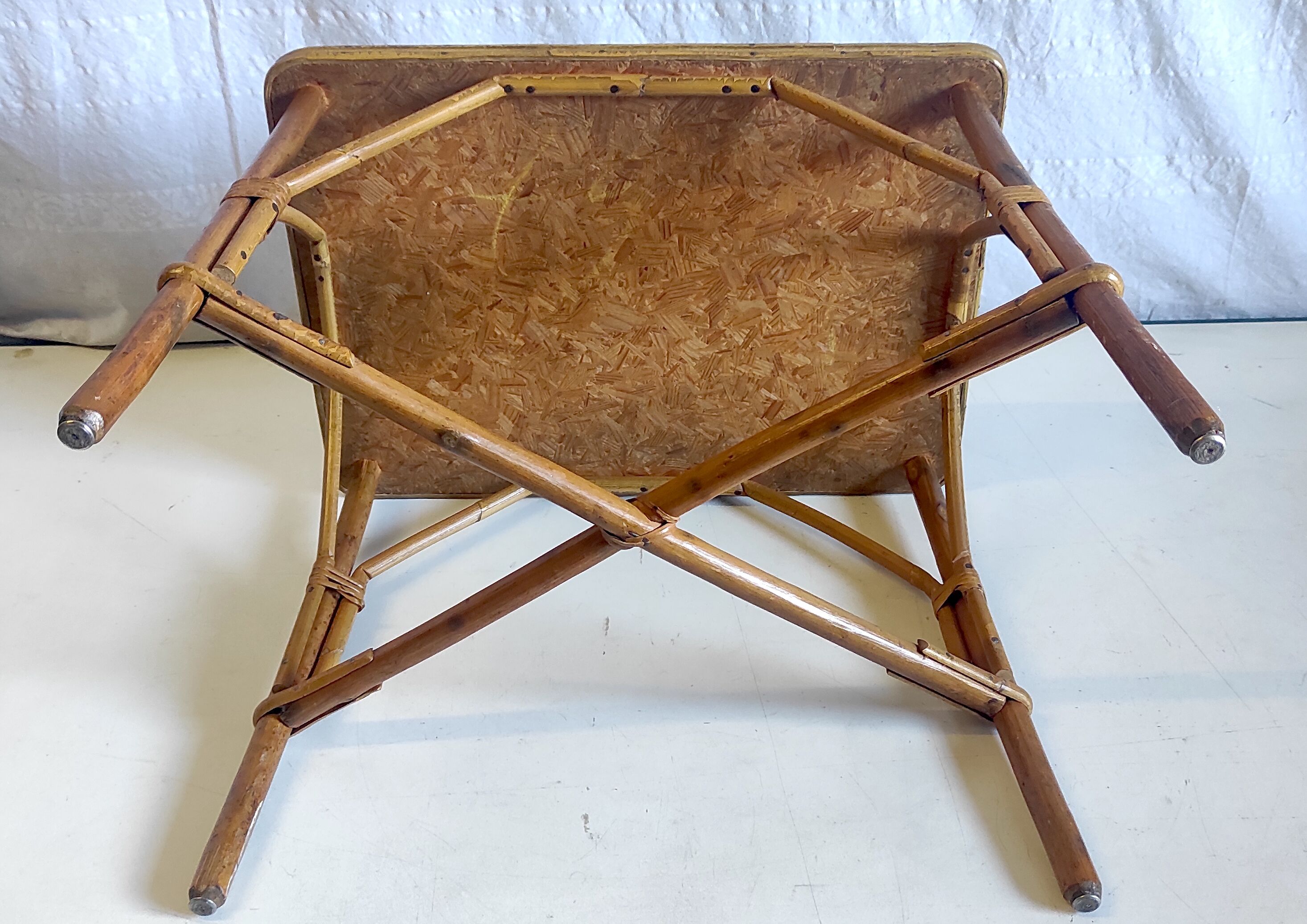 Rattan coffee table – 50s/60s