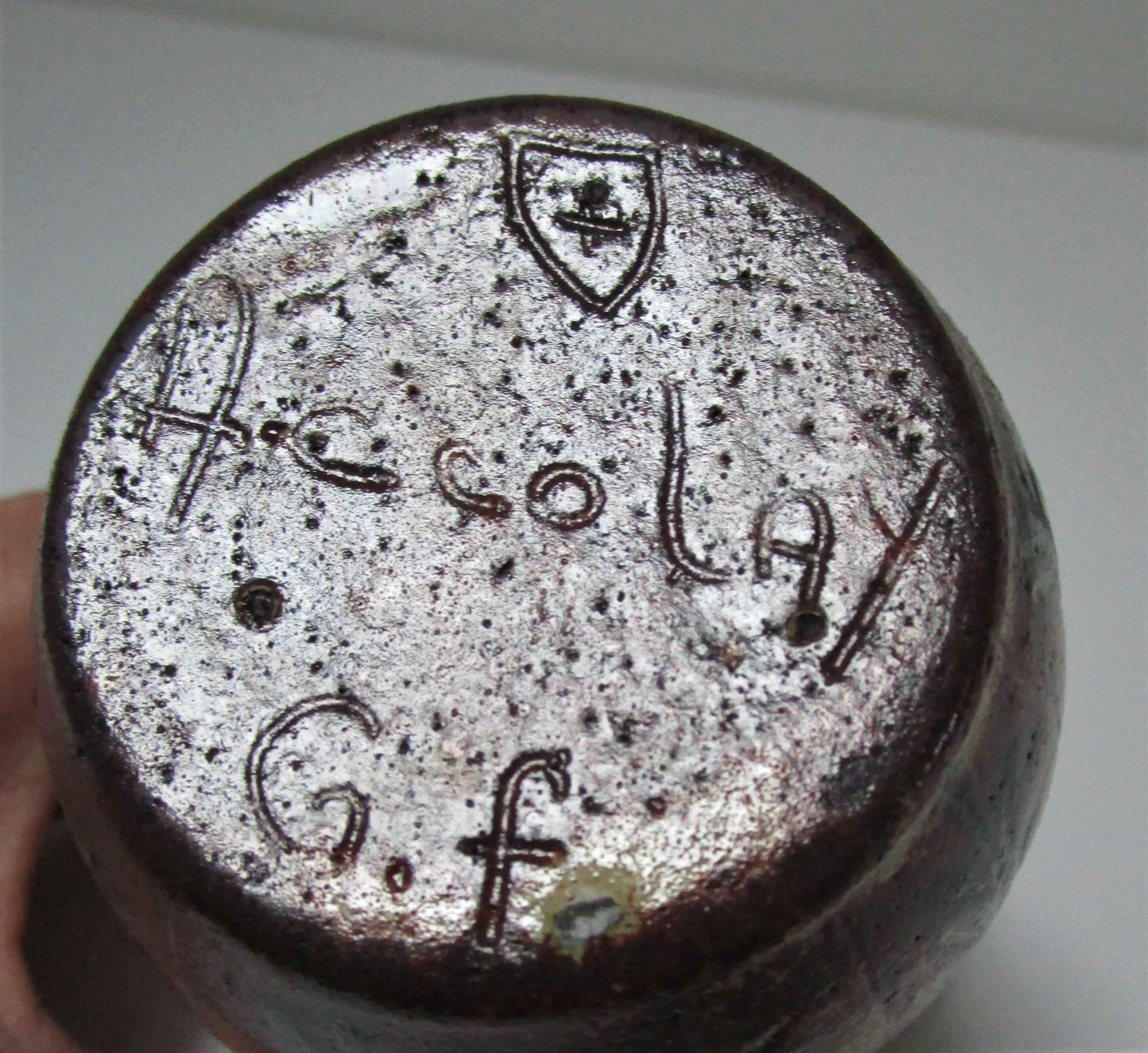 Vase accolay ceramic plant decoration signed
