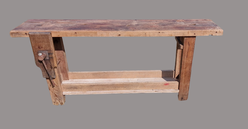 Old oak workbench