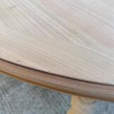 Renovated Louis Philippe round extendable dining table 115cm with 2 extensions.