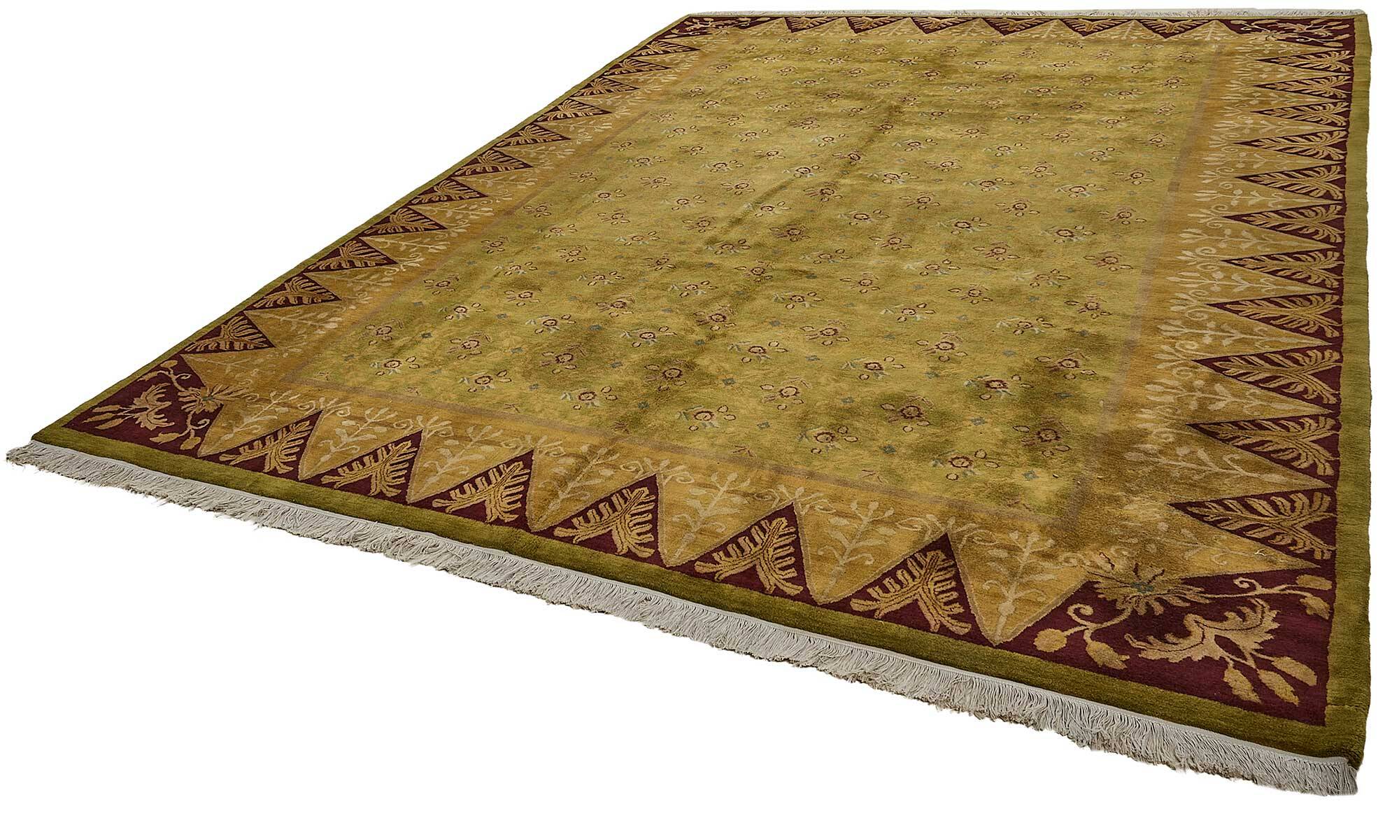 Turkish Handknotted Wool Oushak Rug 295 cm x 407 cm