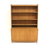 Scandinavian elm bookcase, Swedish modern, Sweden, 1940