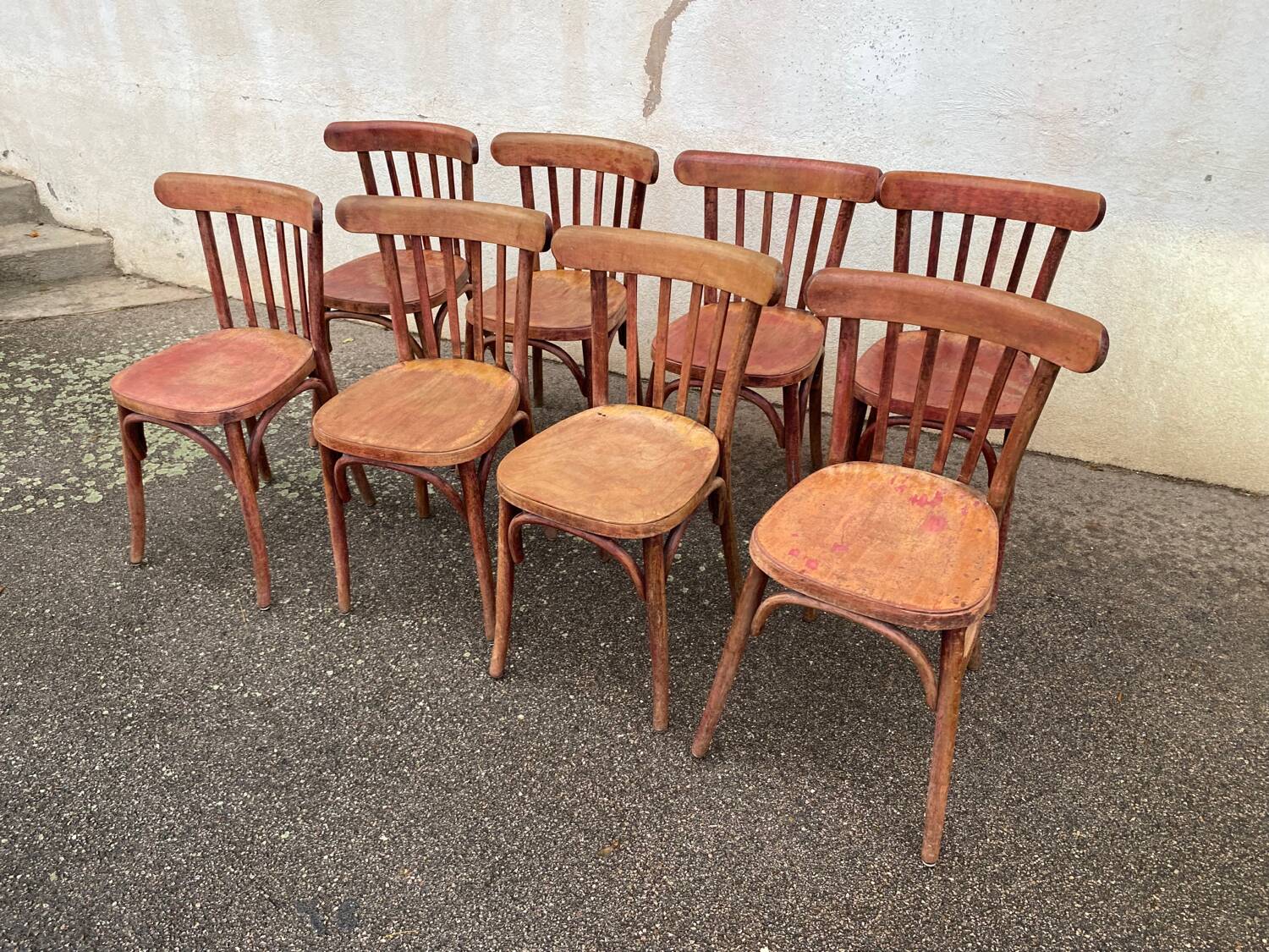 Set of 8 bistro chairs