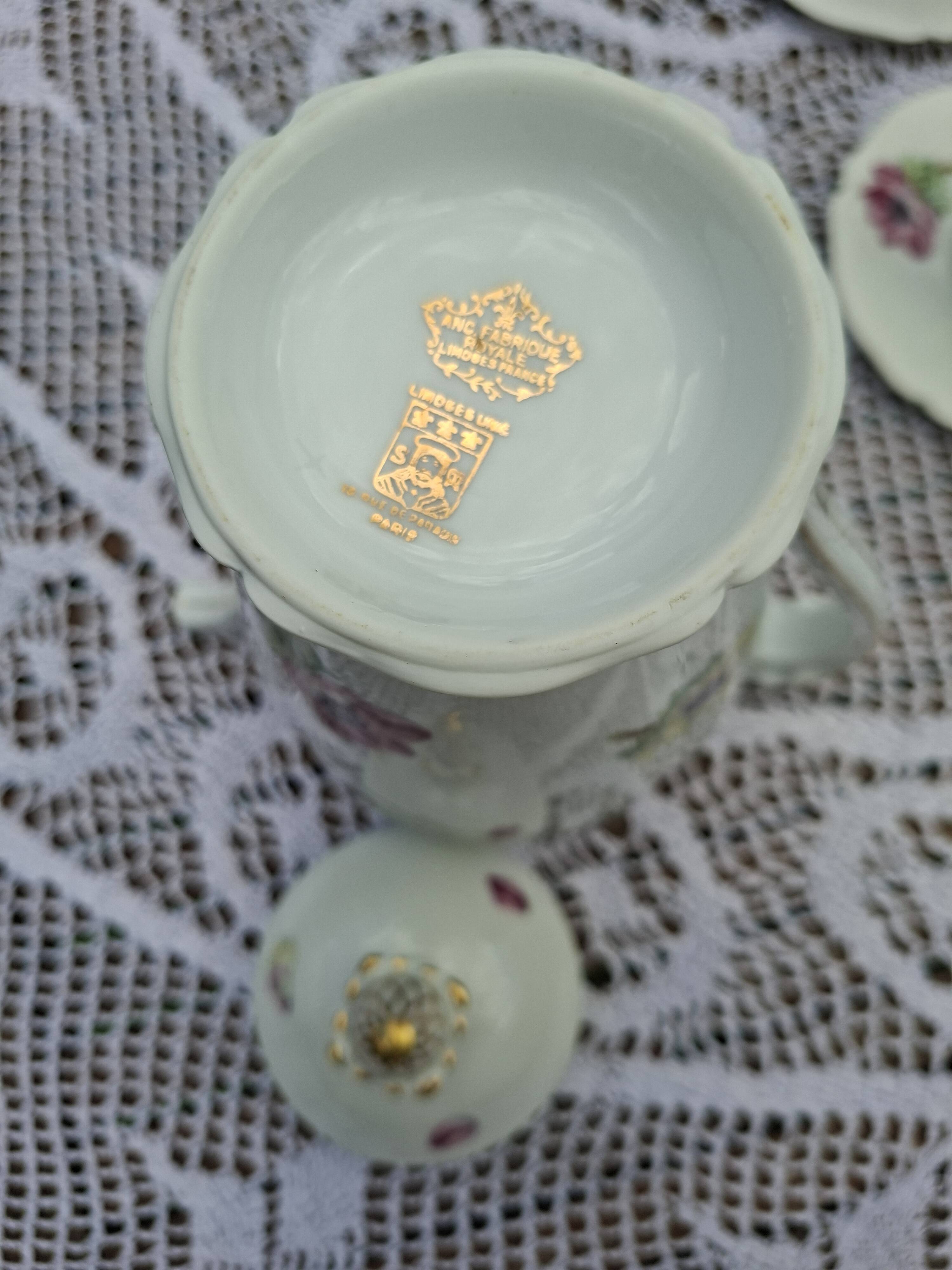 Tea/Coffee Service 25 Pieces Limoges Unic Former Royal Factory
