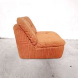 Pair of orange armchairs, 1970