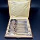 White metal (silverware) dessert spoons in original box – 1224b8