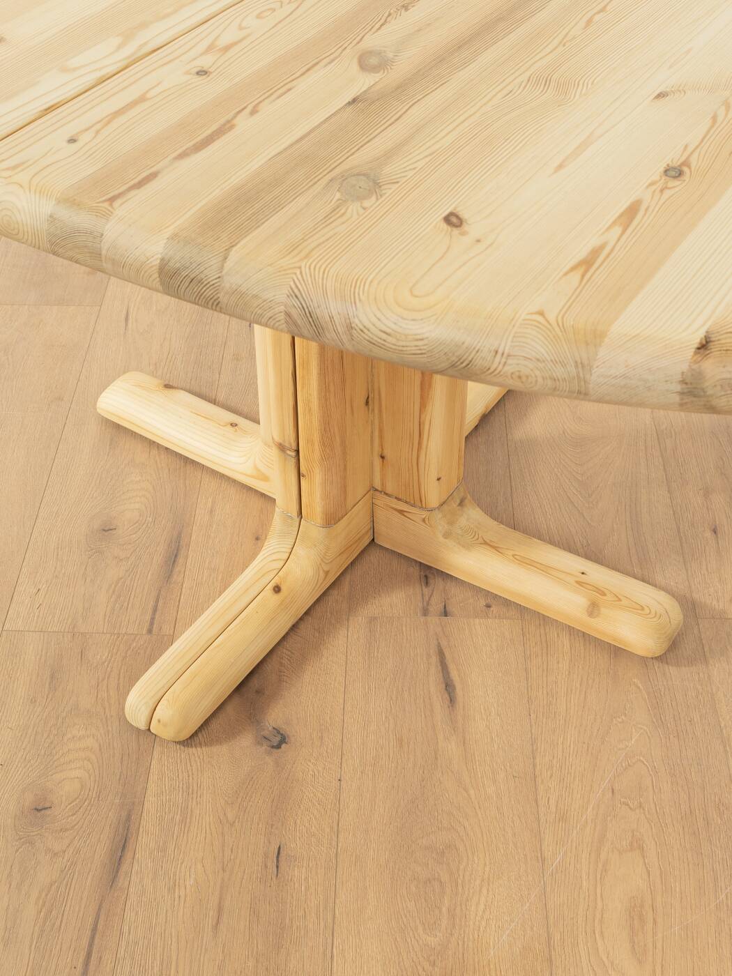 Dining table from the 1980s, solid bleached pine