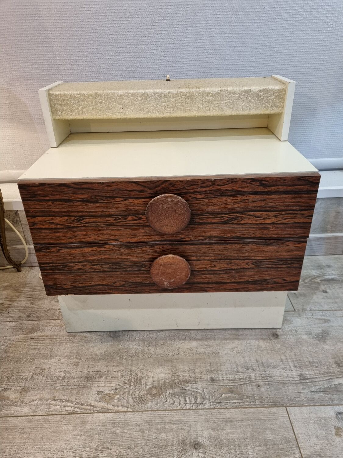 Seventies nightstands, wood from 1970
