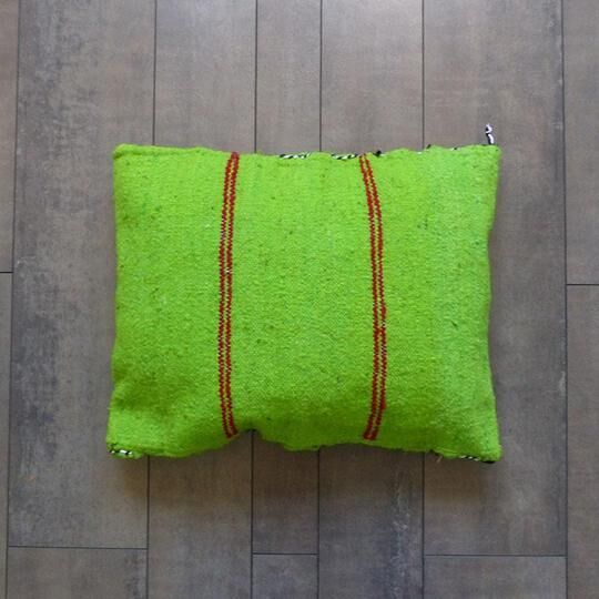 Moroccan green kilim cushion