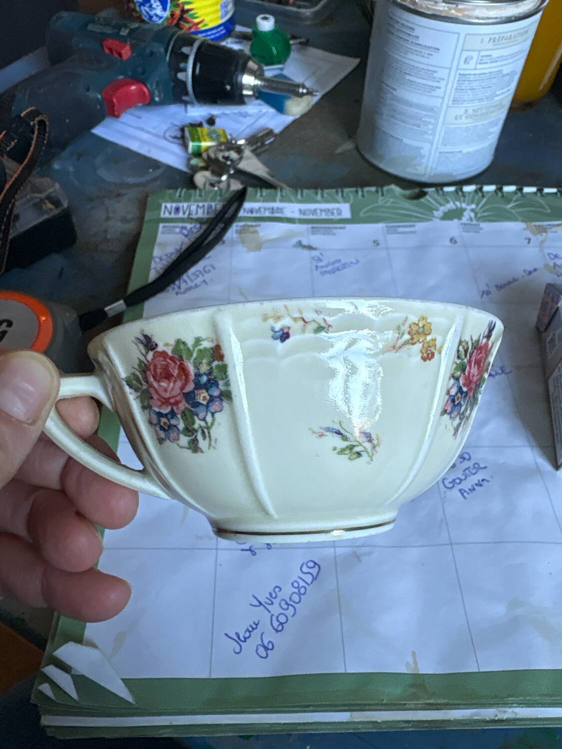 Service à dessert en porcelaine fine de Limoges