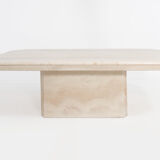 Vintage italian travertine coffee table
