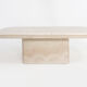 Table basse italienne vintage en travertin