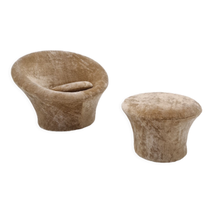 Fauteuil et pouf Mushroom par Pierre