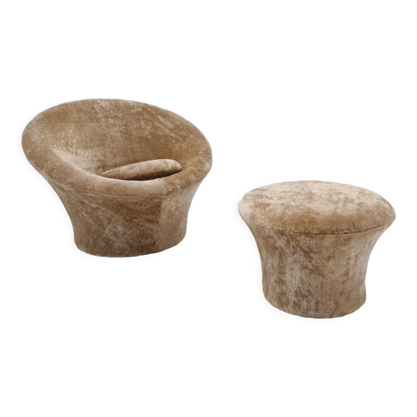 Fauteuil et pouf Mushroom par Pierre Paulin pour Artifort, années 1960