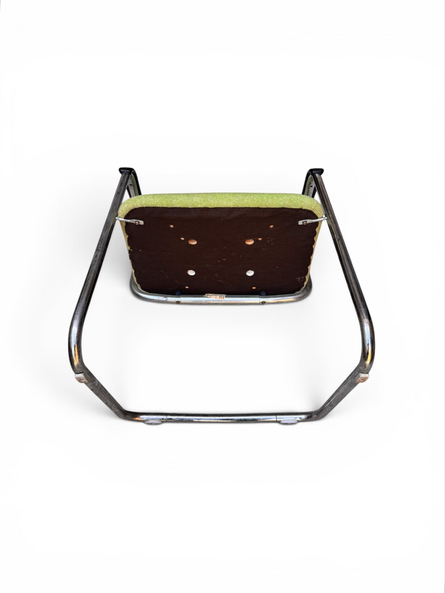 Fauteuil vintage Strafor Steelcase 421, vert chiné