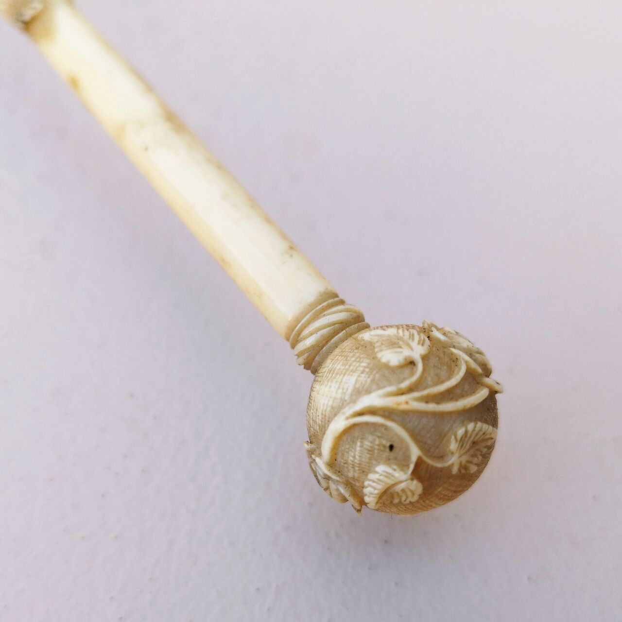 Old silk and carved ivory umbrella