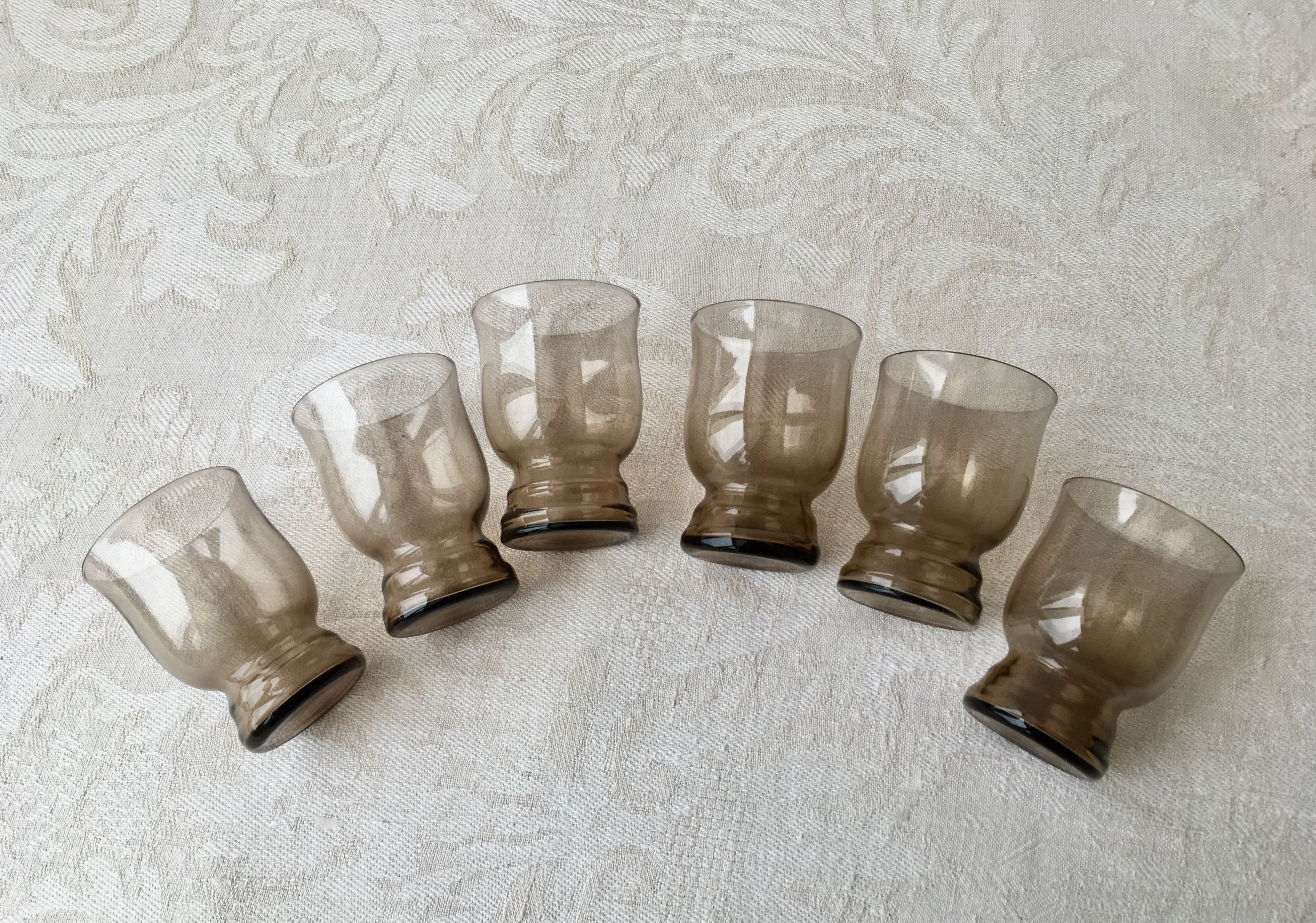 Set de 6 verres à alcool vintage