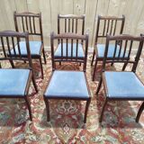 Set of 6 English chairs with barrettes