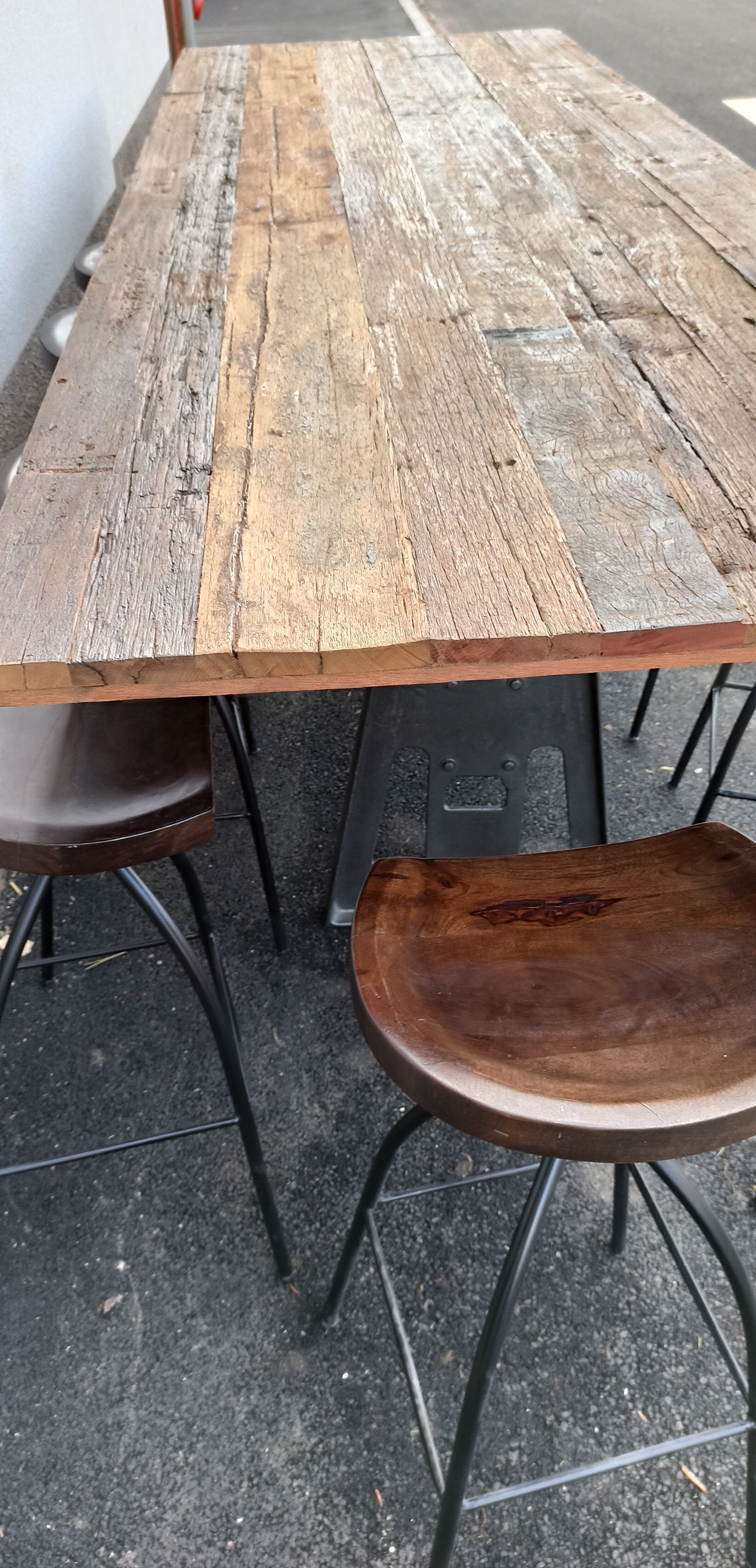 Adjustable dining table set and bar stools