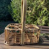 Bamboo rattan bottle holder