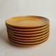 Set de 8 assiettes à dessert en grès CNP Grès village France vintage